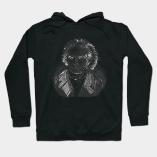 Ludwig van Beethoven in black and white Hoodie